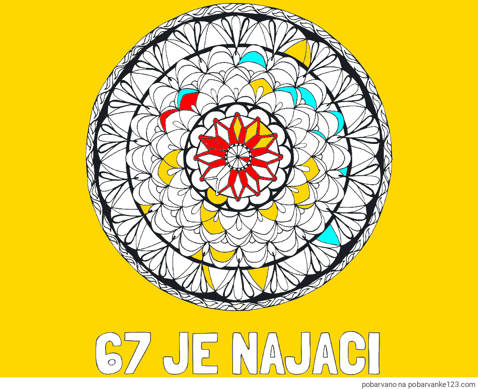 POBARVANA POBARVANKA - Pobarvanka imena 67 JE NAJACI in mandale 4