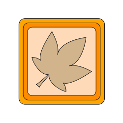 Pobarvana pobarvanka - Pobarvanka javorjevega lista