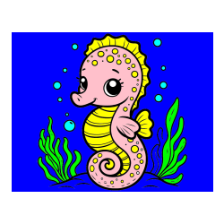 Pobarvana pobarvanka - Pobarvanka morskega konjička