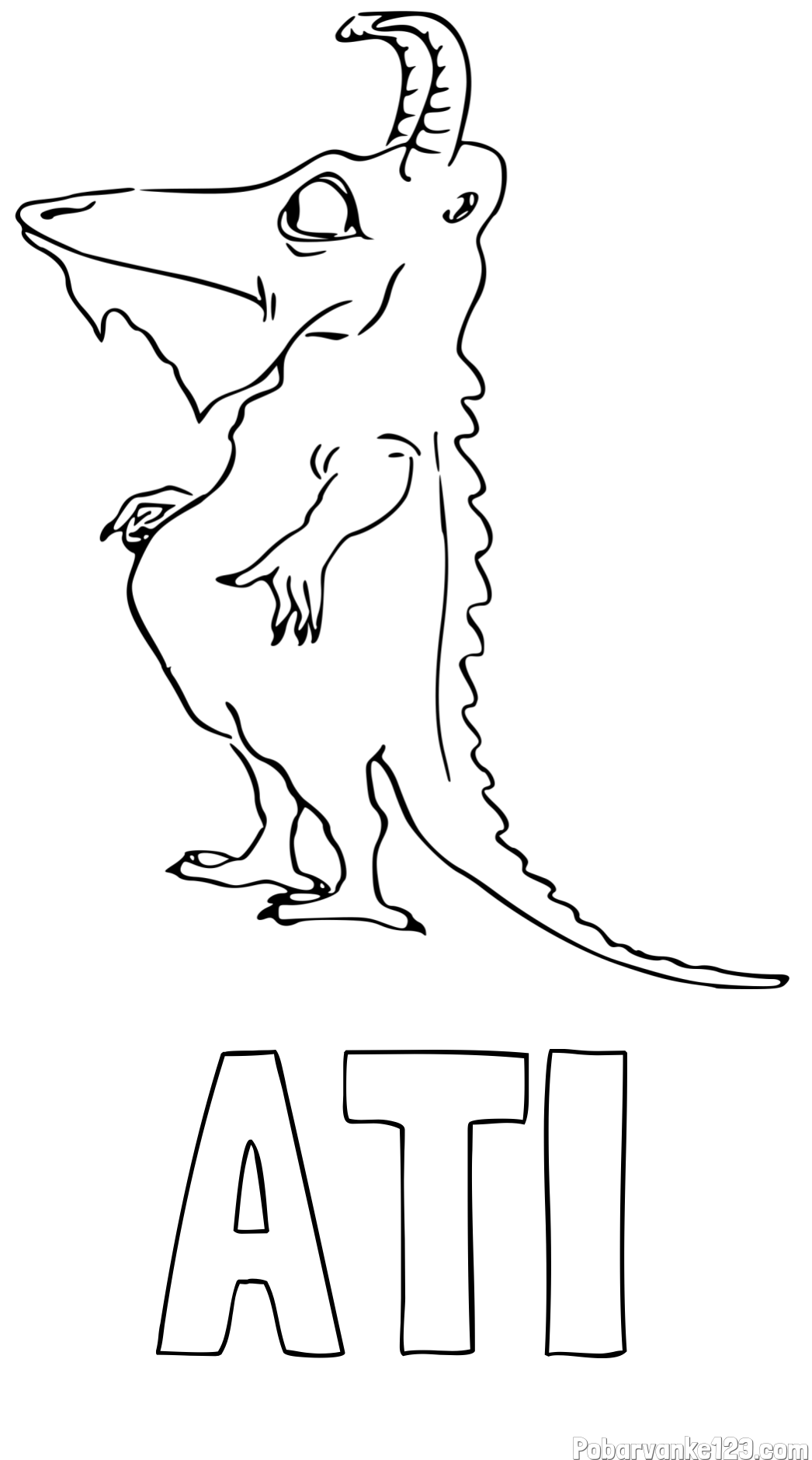 Pobarvanka imena ATI in pobarvanka debele pošasti