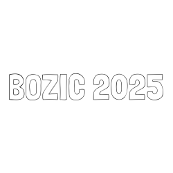 Online izdelana pobarvanka - Pobarvanka imena BOŽIČ 2025