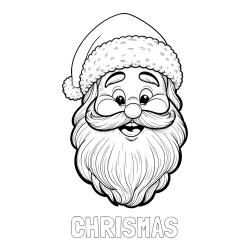 Online izdelana pobarvanka - Pobarvanka imena CHRISMAS in pobarvanka veselega Božička