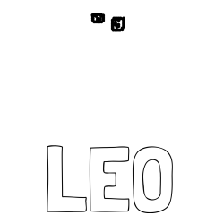 Online izdelana pobarvanka - Pobarvanka imena LEO in mini lazi & minejka