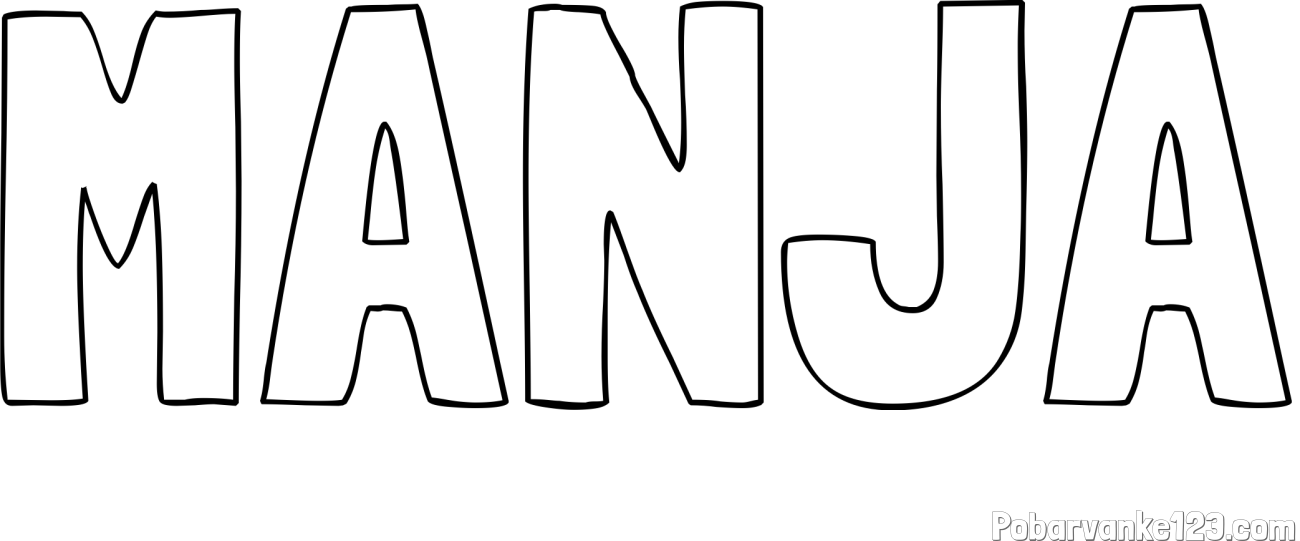 Pobarvanka imena MANJA
