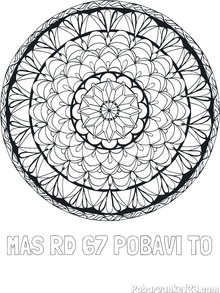 Pobarvanka imena MAS RD 67 POBAVI TO in mandale 4