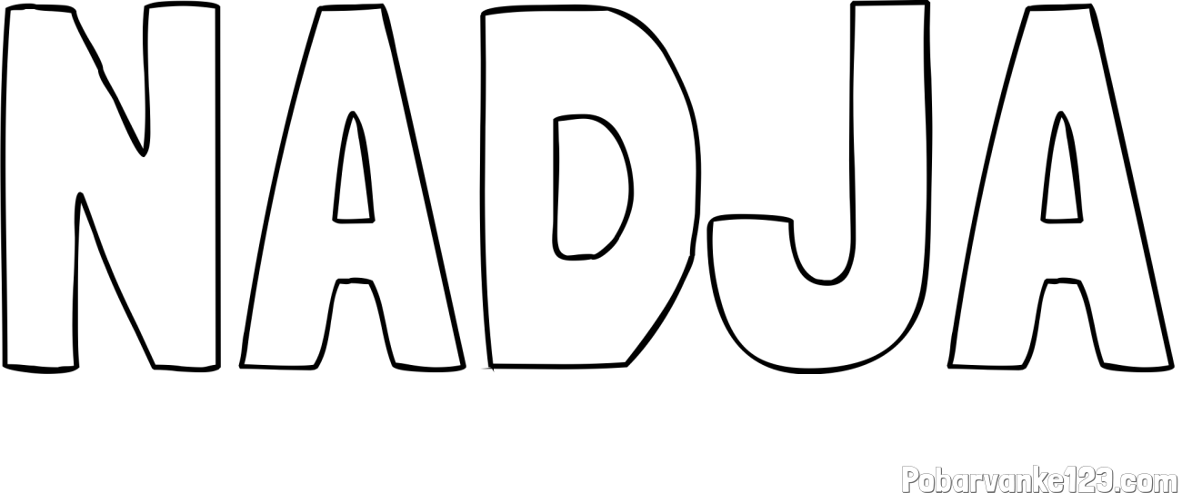 Pobarvanka imena NADJA