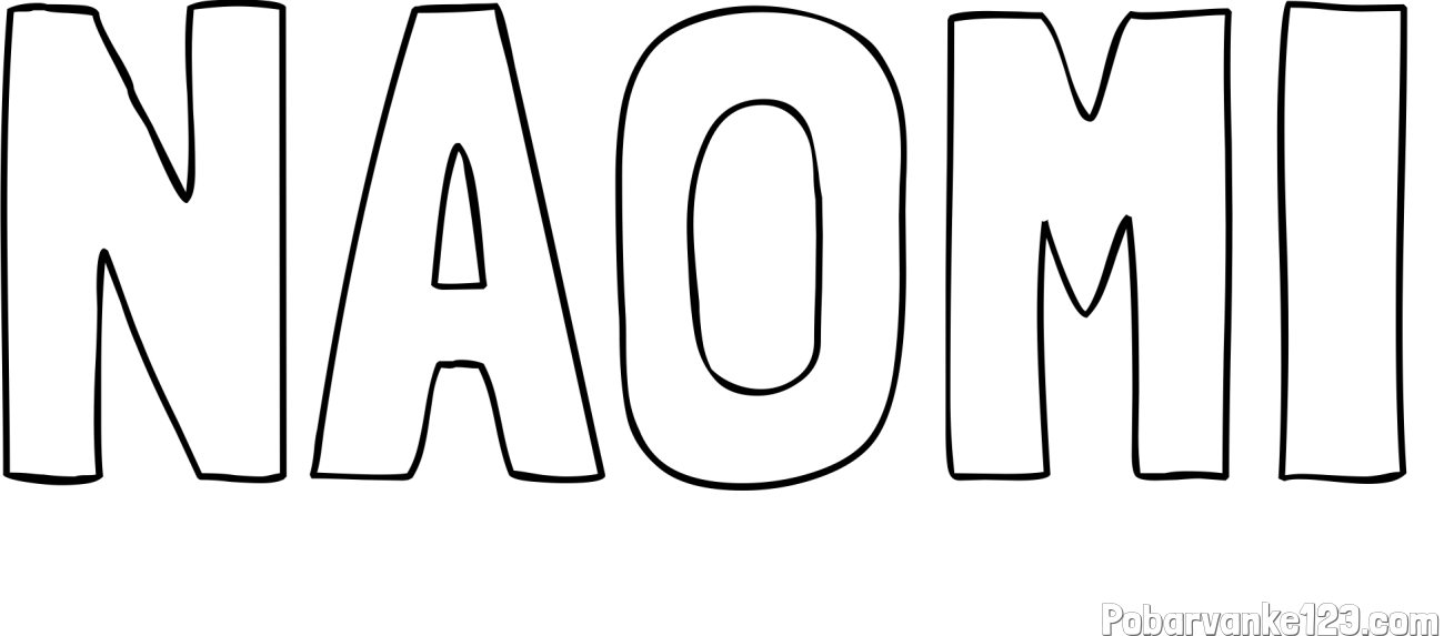 Pobarvanka imena NAOMI