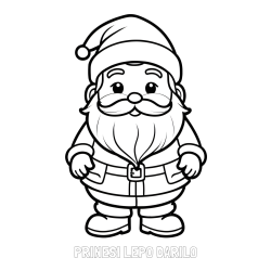 Online izdelana pobarvanka - Pobarvanka imena PRINESI LEPO DARILO in simpatična pobarvanka Božička