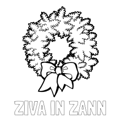 Online izdelana pobarvanka - Pobarvanka imena ŽIVA IN ŽANN in adventni venček