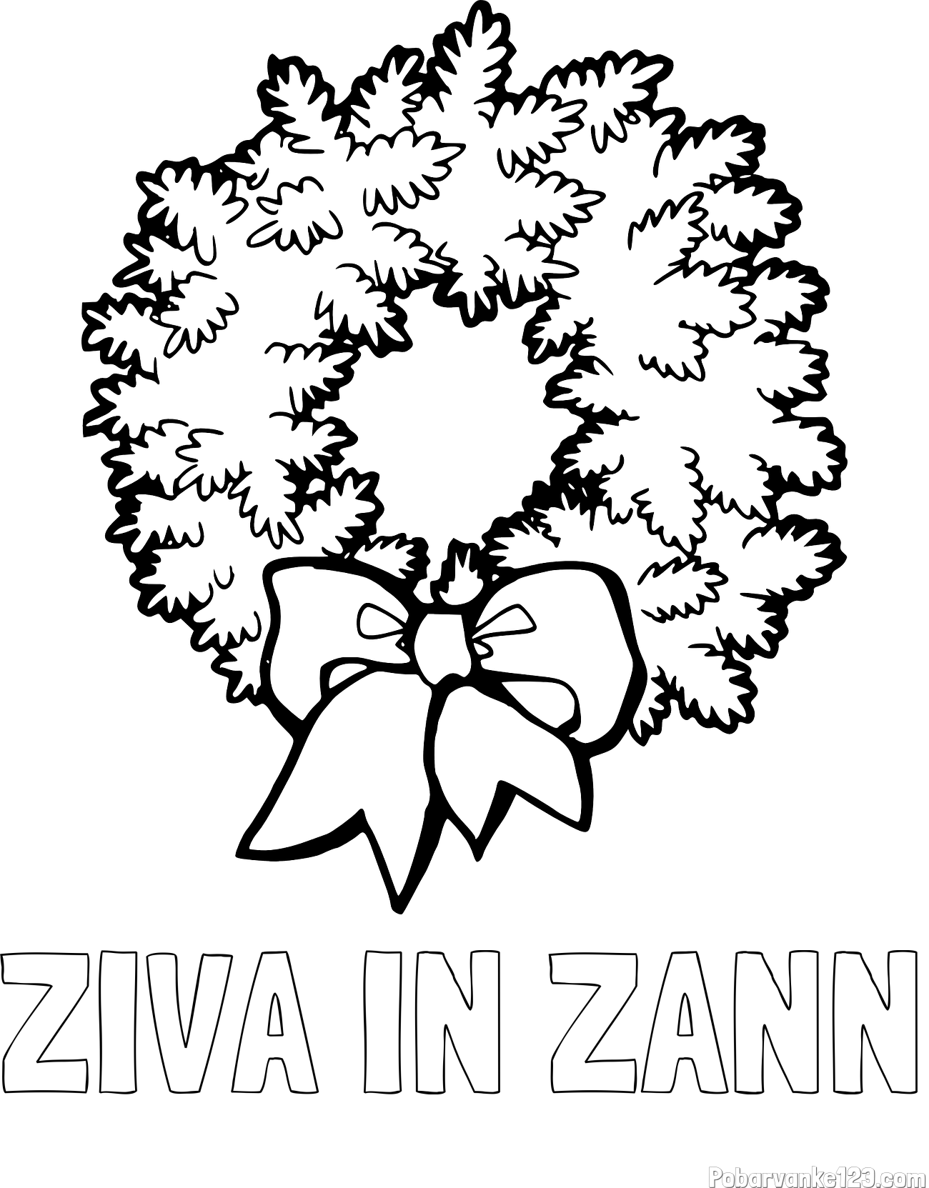 Pobarvanka imena ŽIVA IN ŽANN in adventni venček