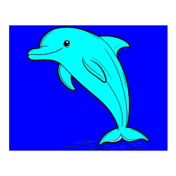 Pobarvana pobarvanka - Pobarvanka delfina