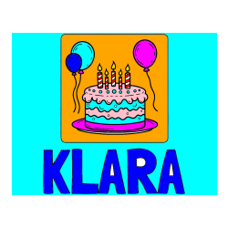 Pobarvana pobarvanka - Pobarvanka imena KLARA in pobarvanka torte za 5. rojstni dan