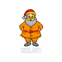 Pobarvana pobarvanka - Pobarvanka imena MIKLAVZ in pobarvanka stoječega Božička