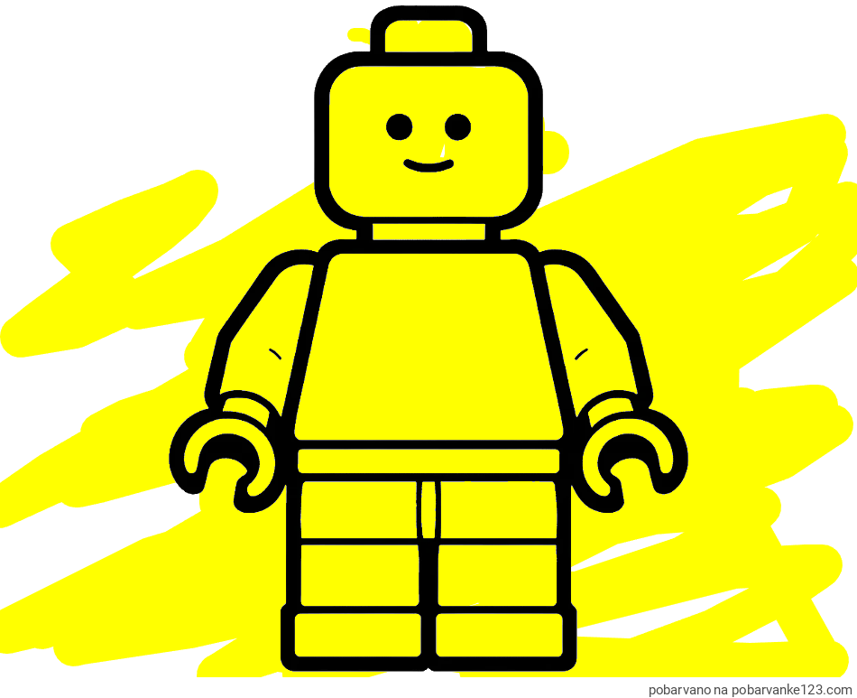 POBARVANA POBARVANKA - Pobarvanka LEGO figurice fanta