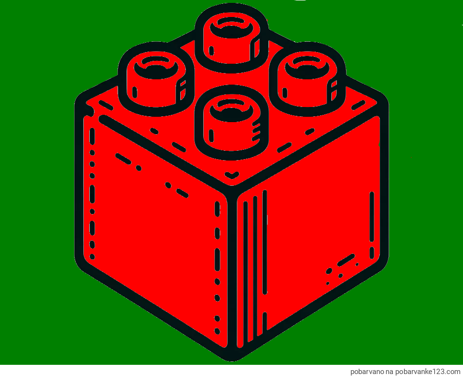 POBARVANA POBARVANKA - Pobarvanka LEGO kocke