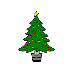 Pobarvana pobarvanka - Pobarvanka lepe božične smrečice