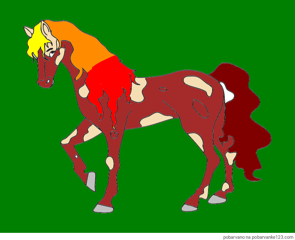 POBARVANA POBARVANKA - Pobarvanka lisastega konja