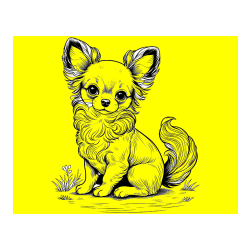 Pobarvana pobarvanka - Pobarvanka ljubke čivave