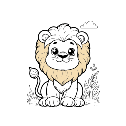 Pobarvana pobarvanka - Pobarvanka ljubkega leva