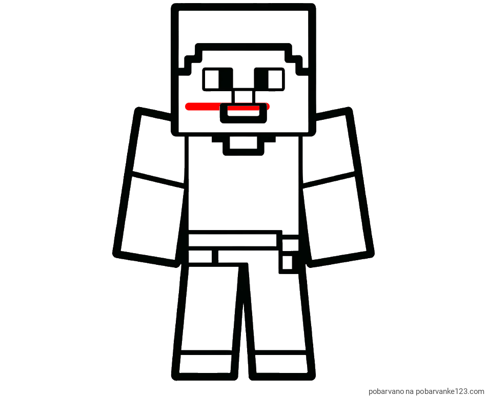 POBARVANA POBARVANKA - Pobarvanka Minecraft figurice