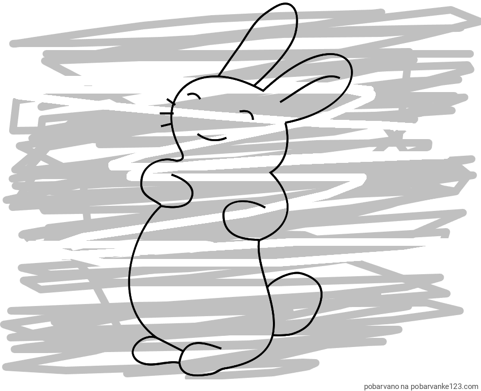 POBARVANA POBARVANKA - Pobarvanka nasmejanega zajčka