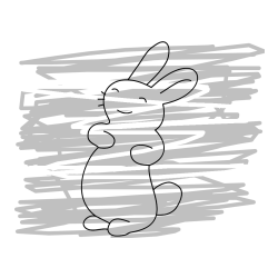 Pobarvana pobarvanka - Pobarvanka nasmejanega zajčka