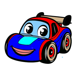 Pobarvana pobarvanka - Pobarvanka otroškega avtomobila