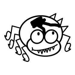 Pobarvana pobarvanka - Pobarvanka smešnega pajka