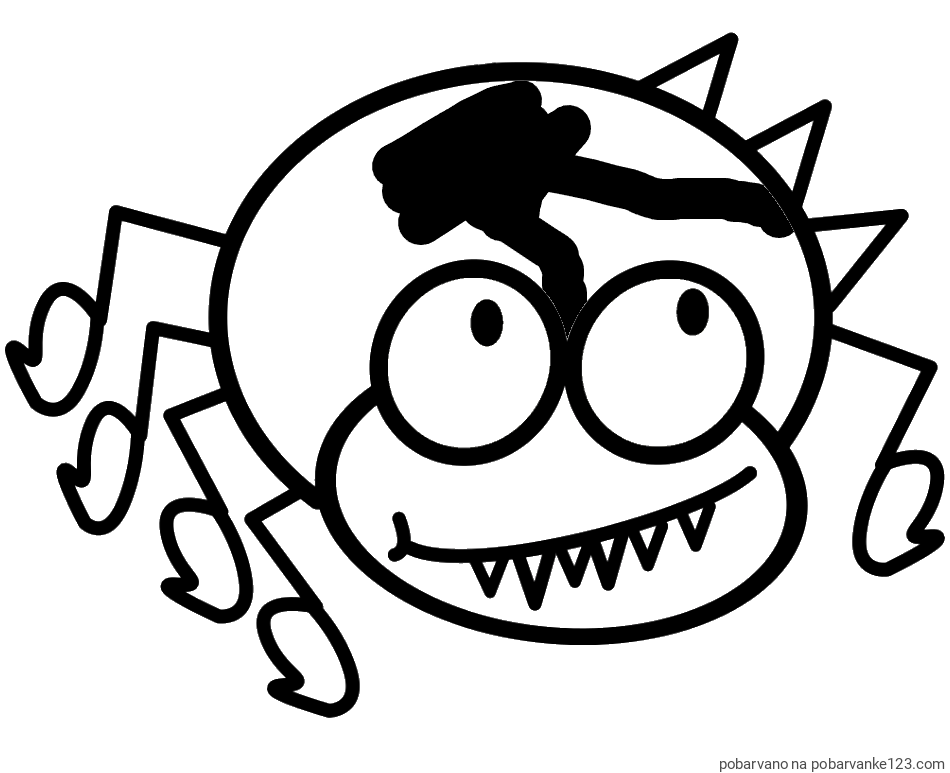 POBARVANA POBARVANKA - Pobarvanka smešnega pajka