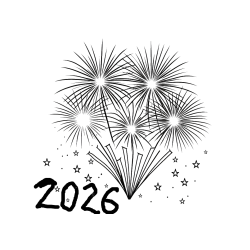 Pobarvana pobarvanka - Pobarvanka velikega ognjemeta z zvezdicami