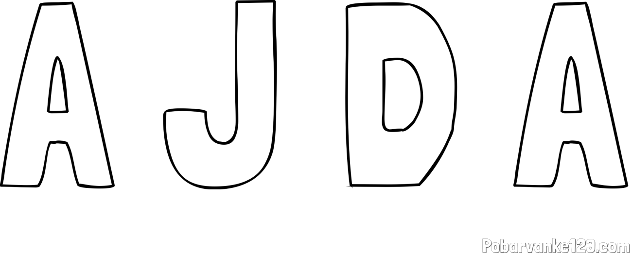 Pobarvanka imena A J D A