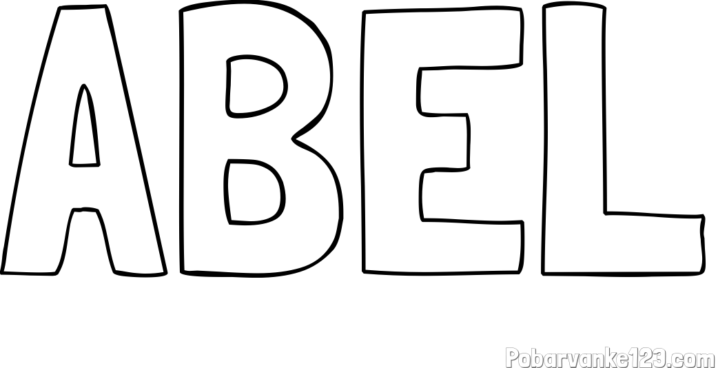 Pobarvanka imena ABEL