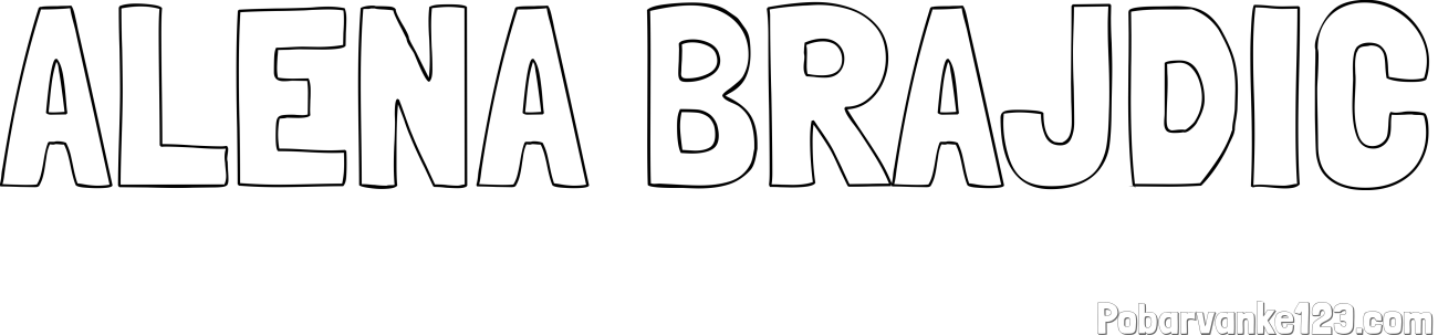 Pobarvanka imena ALENA BRAJDIČ