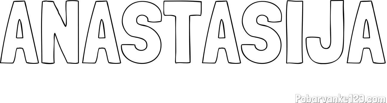 Pobarvanka imena ANASTASIJA