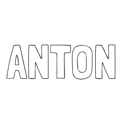 Online izdelana pobarvanka - Pobarvanka imena ANTON