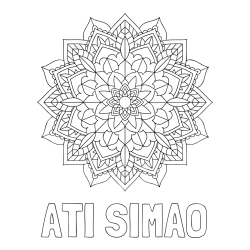 Online izdelana pobarvanka - Pobarvanka imena ATI SIMAO in Čudovita pobarvanka mendale