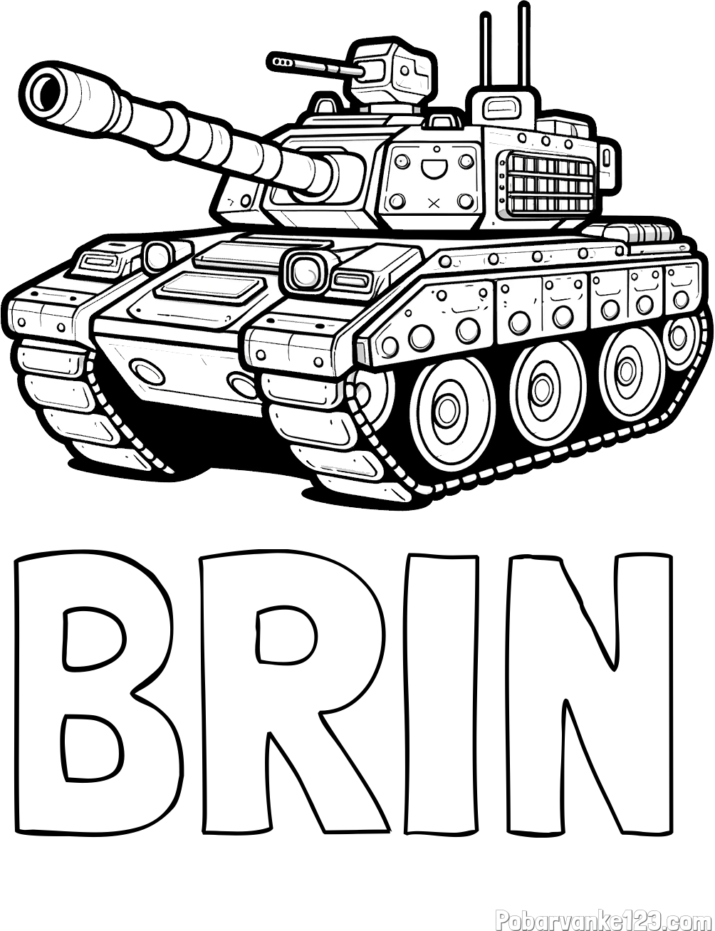 Pobarvanka imena BRIN in pobarvanka tanka