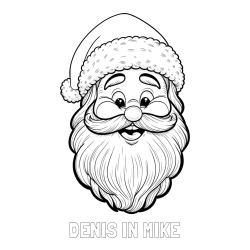 Online izdelana pobarvanka - Pobarvanka imena DENIS IN MIKE in pobarvanka veselega Božička