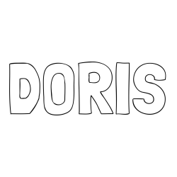 Online izdelana pobarvanka - Pobarvanka imena DORIS