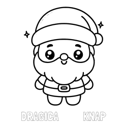 Online izdelana pobarvanka - Pobarvanka imena DRAGICA          KNAP in enostavna otroška pobarvanka Božička