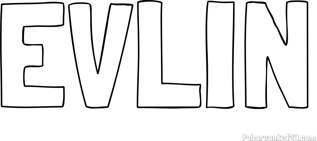 Pobarvanka imena EVLIN