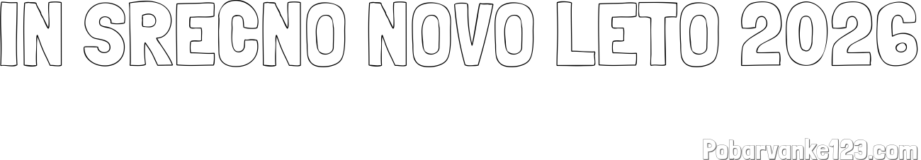 Pobarvanka imena IN SREČNO NOVO LETO 2026