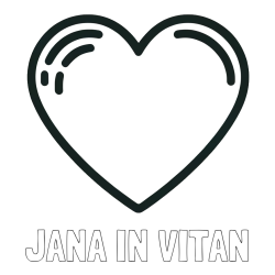 Online izdelana pobarvanka - Pobarvanka imena JANA IN VITAN in pobarvanka lepega srčka