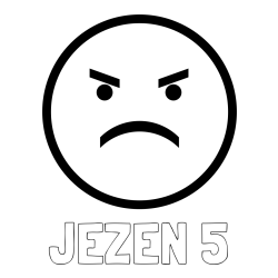 Online izdelana pobarvanka - Pobarvanka imena JEZEN 5 in pobarvanka jeznega smeškota