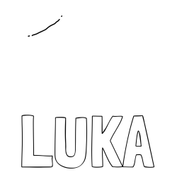 Online izdelana pobarvanka - Pobarvanka imena LUKA in labirint