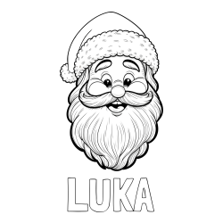 Online izdelana pobarvanka - Pobarvanka imena LUKA in pobarvanka veselega Božička