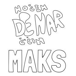 Online izdelana pobarvanka - Pobarvanka imena MAKS in pobarvanka Hočem denar 💲