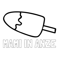 Online izdelana pobarvanka - Pobarvanka imena MAMI IN ANŽE in pobarvanka lučke (sladoled na palčki)