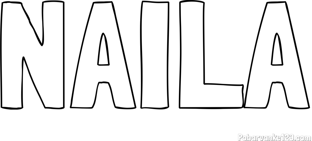 Pobarvanka imena NAILA