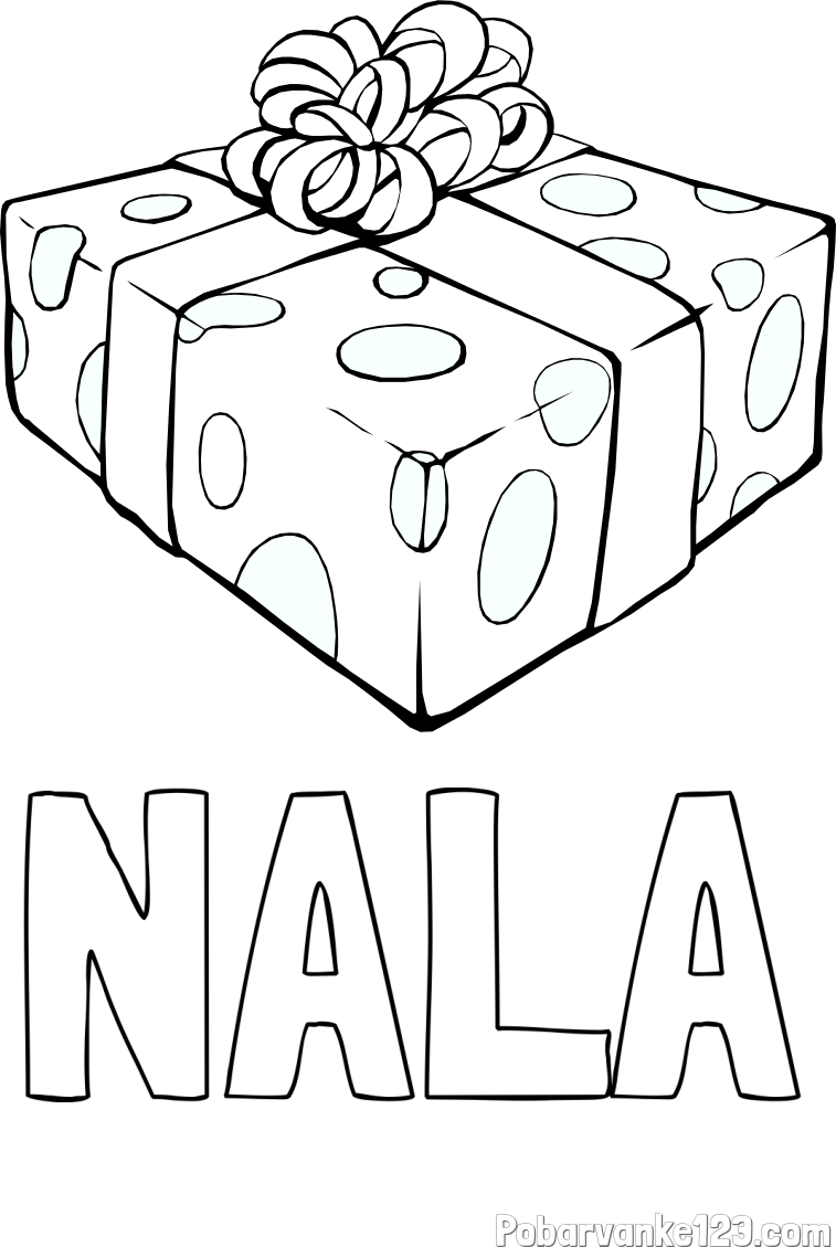 Pobarvanka imena NALA in božično darilo